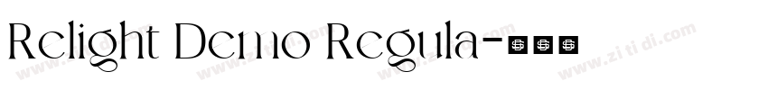 Relight Demo Regula字体转换